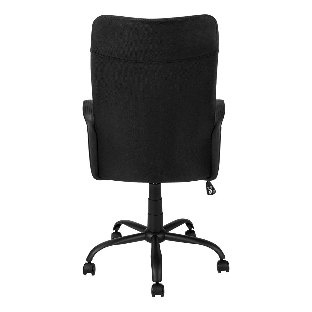 Black Adjustable Height Swivel Rolling Office Chair