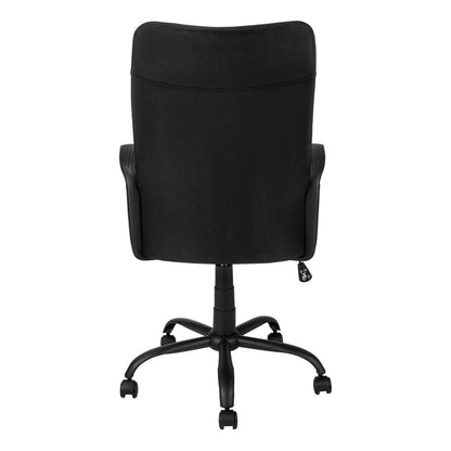 Black Adjustable Height Swivel Rolling Office Chair