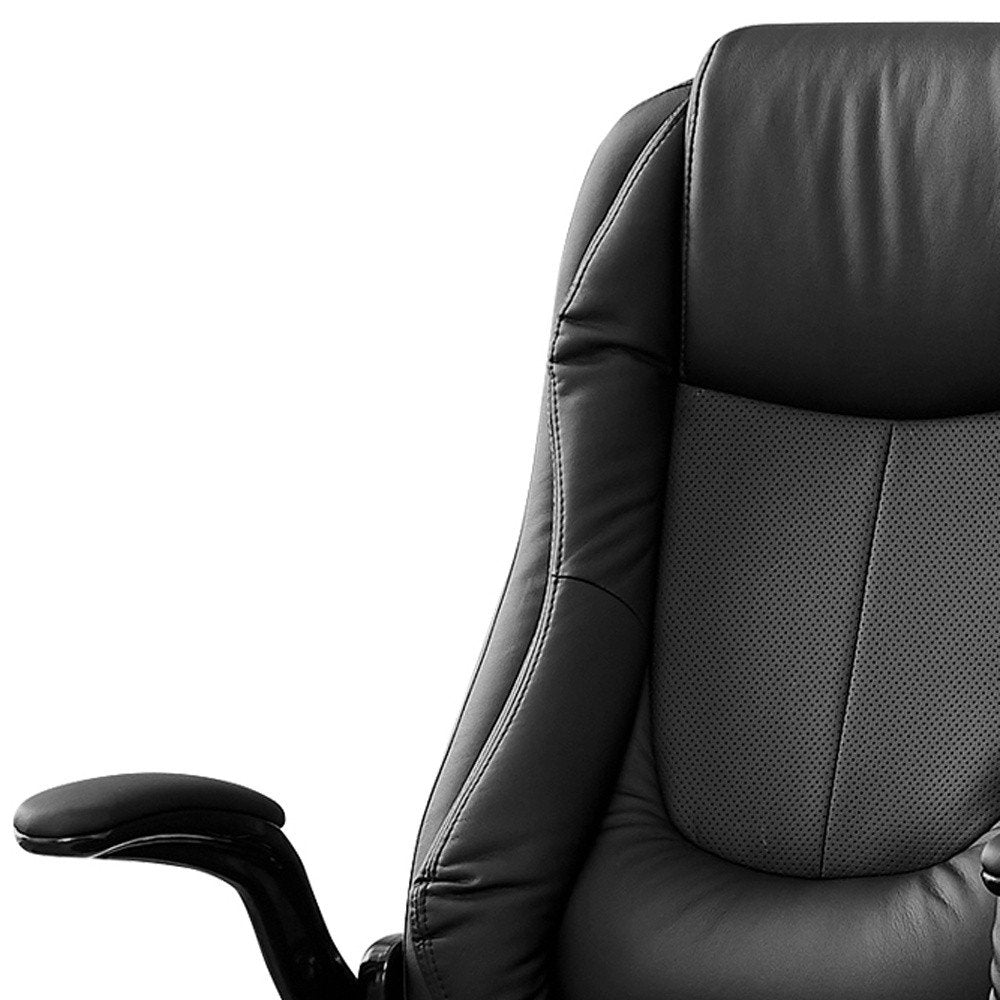 Black Adjustable Height Swivel Rolling Executive Office Chair