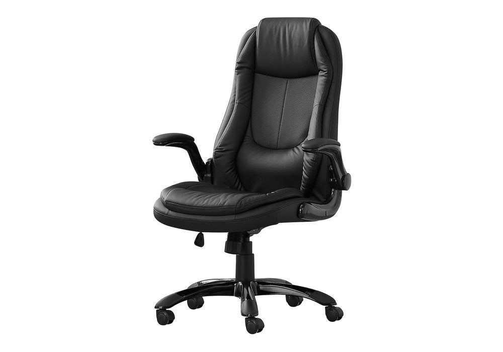 Black Adjustable Height Swivel Rolling Executive Office Chair
