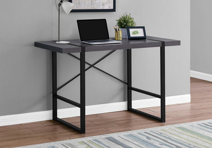 24" Gray and Black Computer Desk