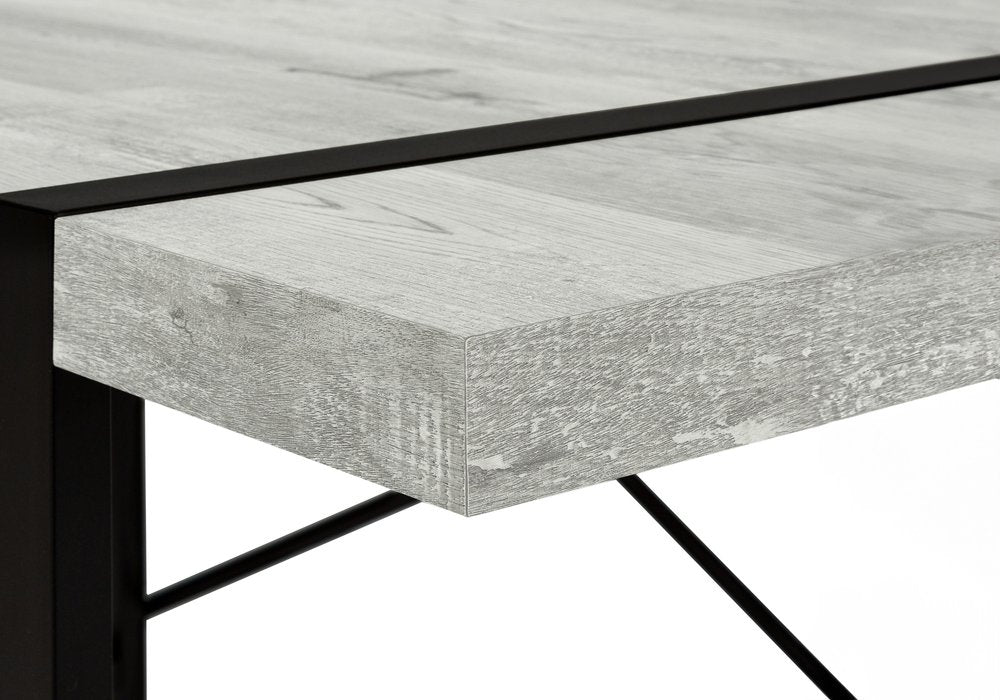 24" Gray and Black Computer Desk