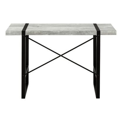 49" Gray and Black Computer Desk