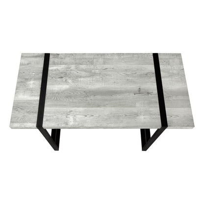 49" Gray and Black Computer Desk