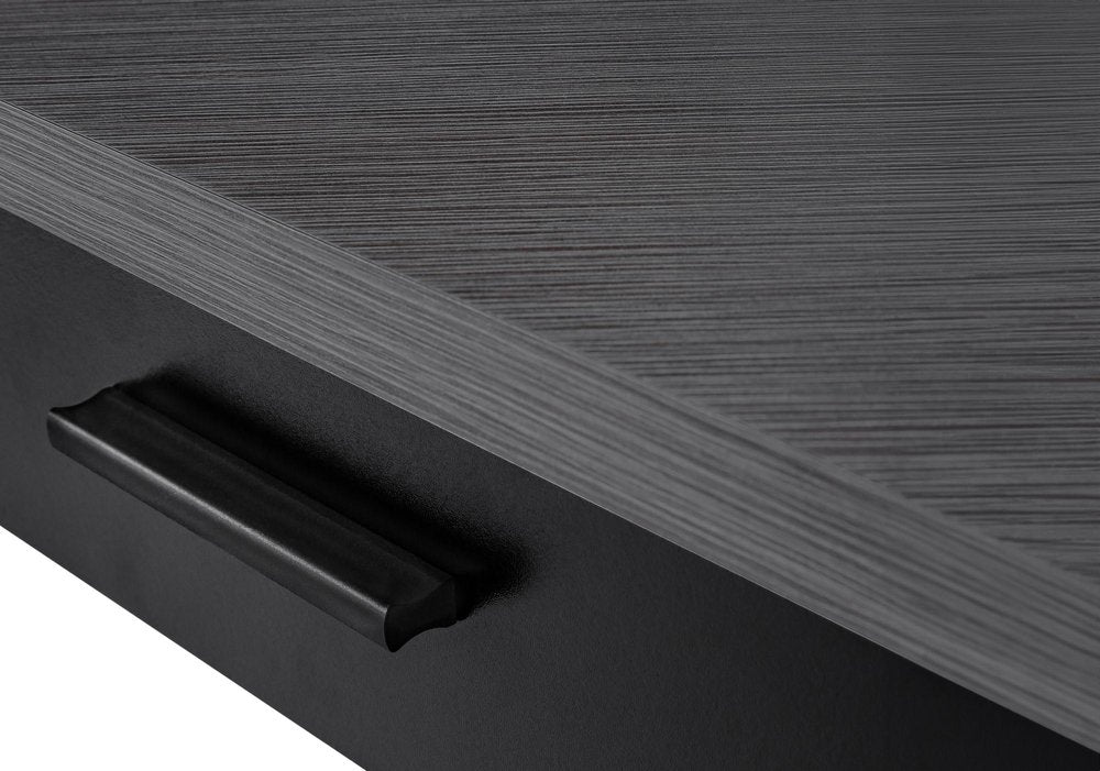 42" Gray and Black Corner Computer Desk