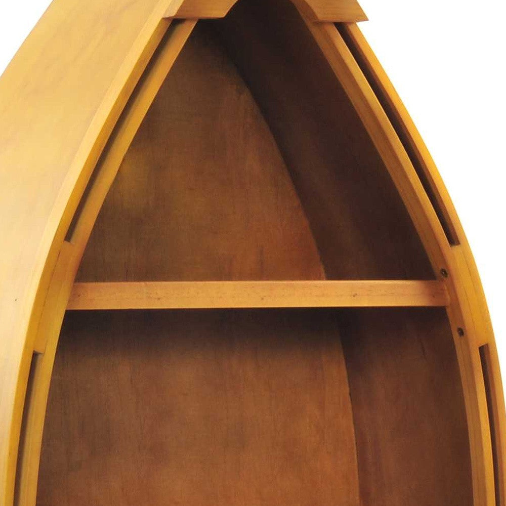 34" Wood Three Tier Boat Bookcase