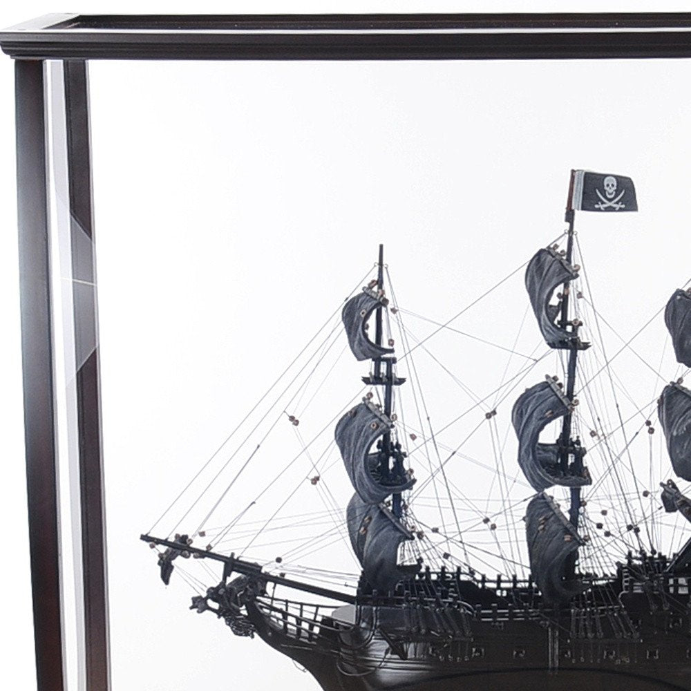 34" Black Glass Standard Display Stand