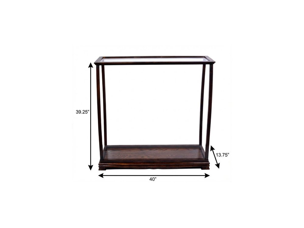 14" Silver And Clear Glass Standard Display Stand
