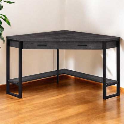 42" Black Corner Computer Desk