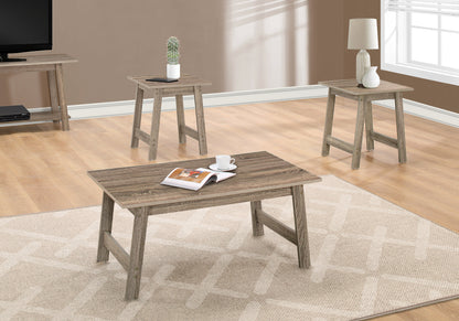 Set of Three 36" Taupe Coffee Table