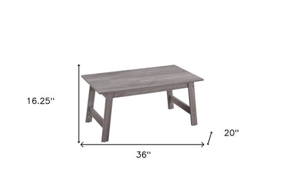 Set of Three 36" Gray Coffee Table