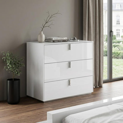 62" White Wood Six Drawer