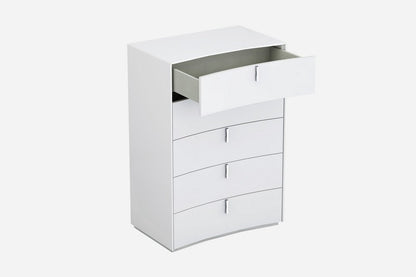 31" White Wood Five Drawer
