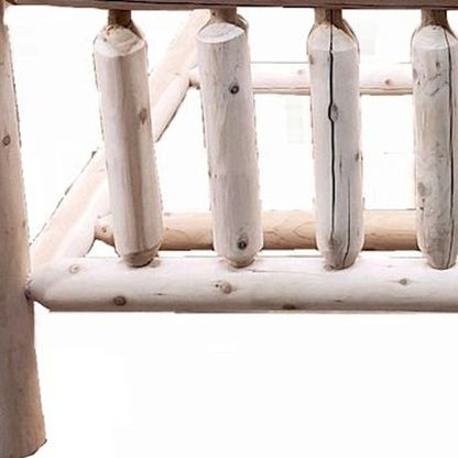 Natural Unfinished Post Cedar Log Twin Bed