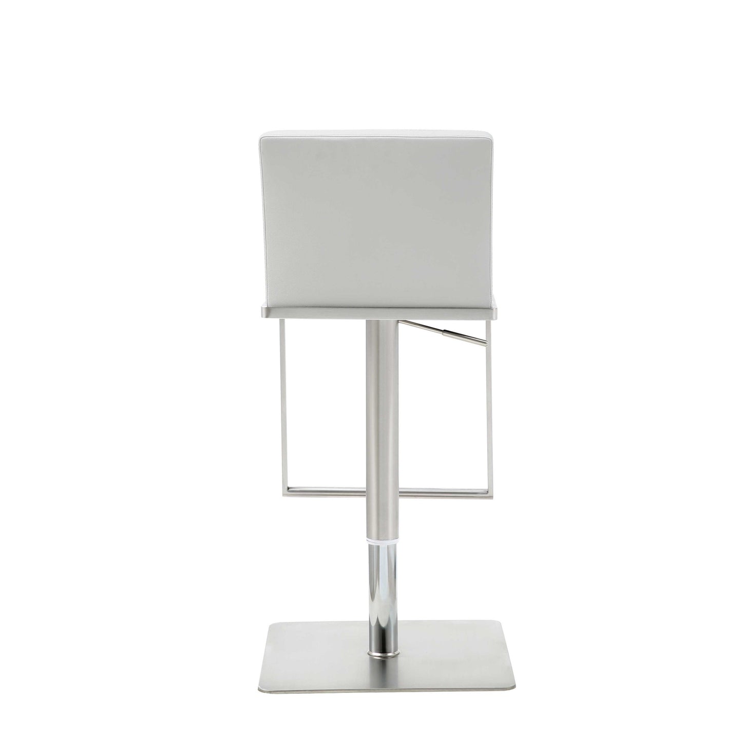 20 " White And Silver Stainless Steel Bar Chair