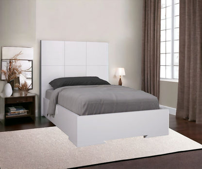 Twin White Bed