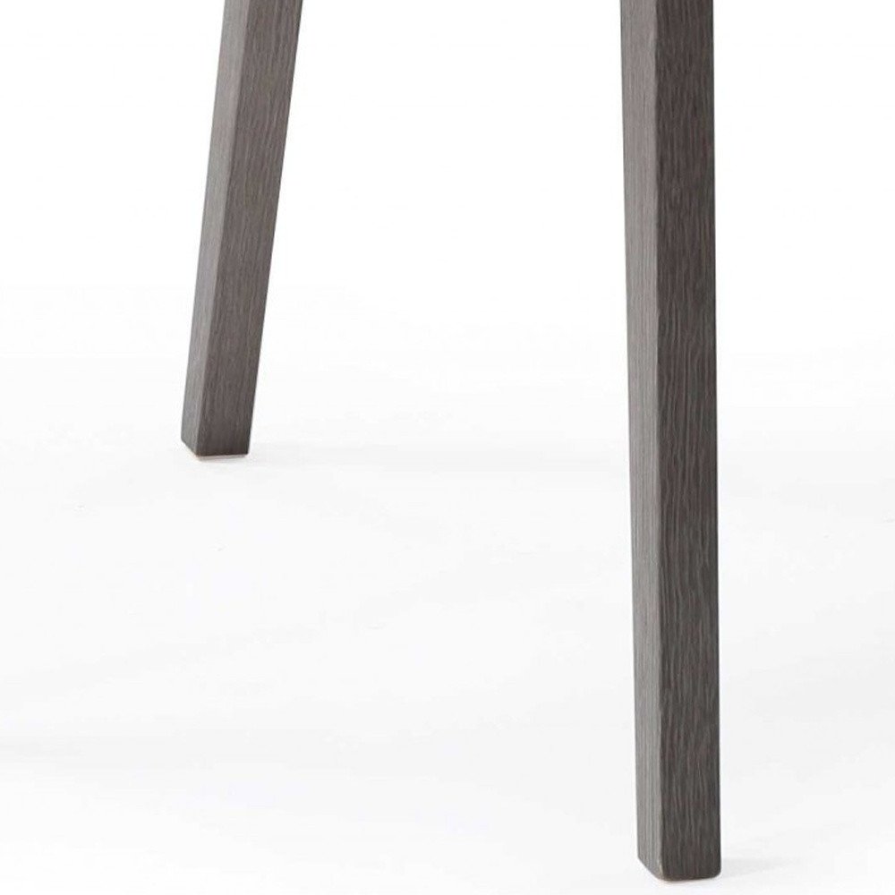 Set of Two White and Gray Upholstered Faux Leather Dining Side Chairs