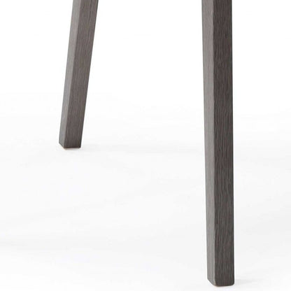 Set of Two White and Gray Upholstered Faux Leather Dining Side Chairs