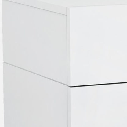 21" White Two Drawers Nightstand