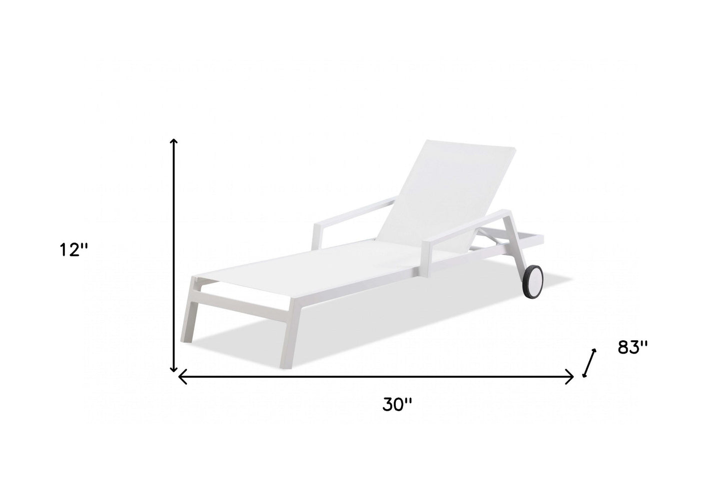 Set Of 2 White Modern Aluminum Chaise Lounges