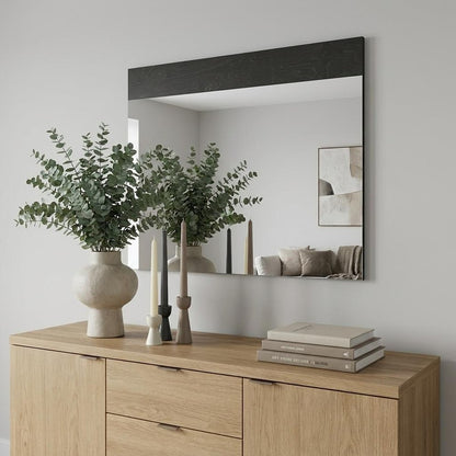 48" Gray Wood Framed Accent Mirror