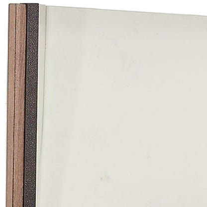 35" Natural Framed Accent Mirror