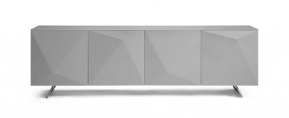 94 X 18 X 29 Grey Glass Buffet