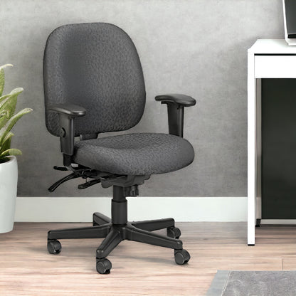 Charcoal Adjustable Swivel Fabric Rolling Office Chair