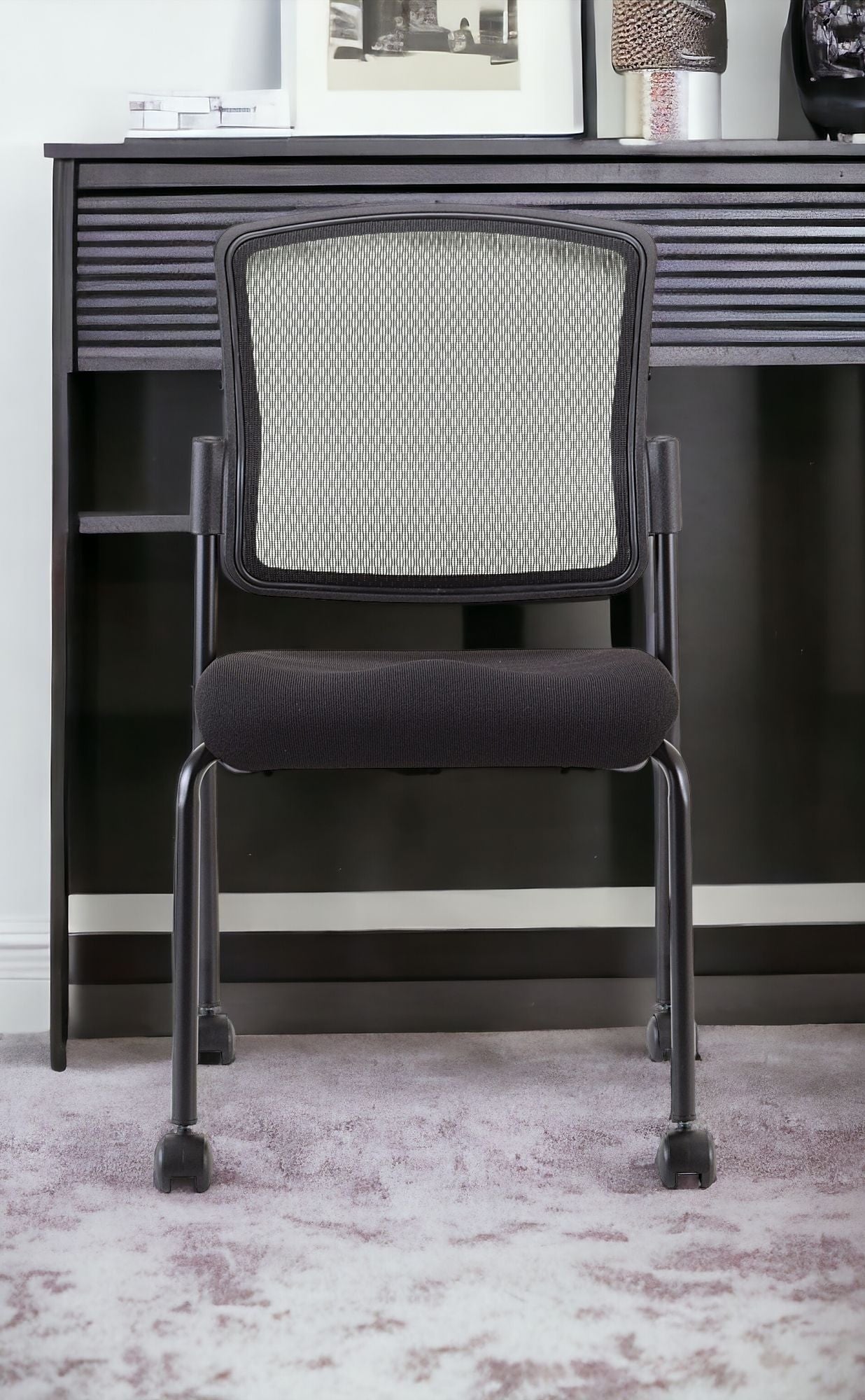 Black Mesh Rolling Office Chair