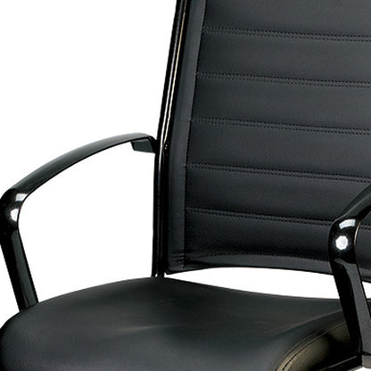 Black Faux Leather Office Chair