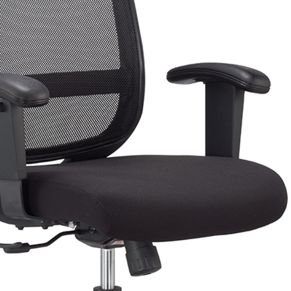 Black Adjustable Swivel Mesh Rolling Office Chair