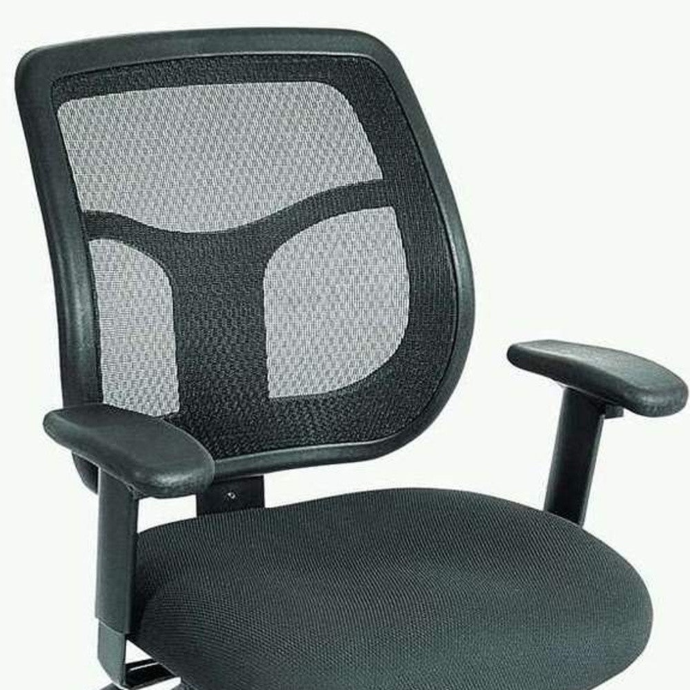 Black Adjustable Swivel Mesh Rolling Office Chair