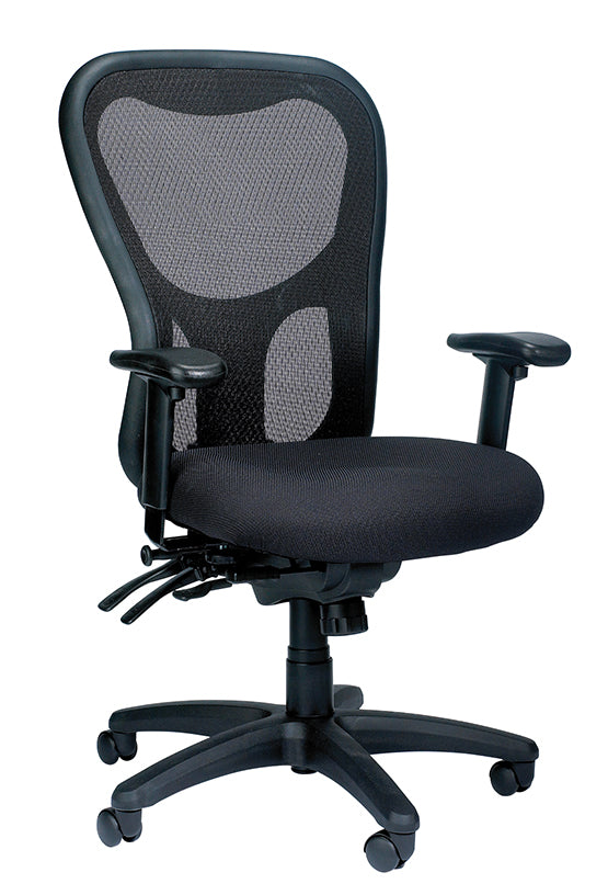 Black Adjustable Swivel Mesh Rolling Office Chair