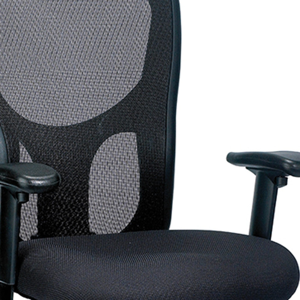 Black Adjustable Swivel Mesh Rolling Office Chair