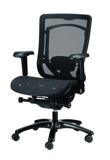 Black Adjustable Swivel Mesh Rolling Office Chair