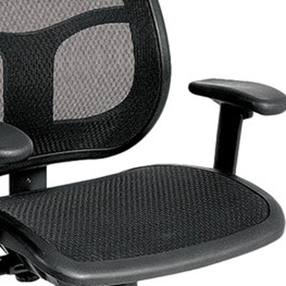 Black Adjustable Swivel Mesh Rolling Office Chair