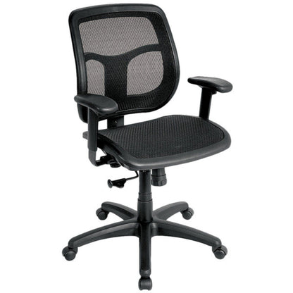 Black Adjustable Swivel Mesh Rolling Office Chair