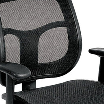 Black Adjustable Swivel Mesh Rolling Office Chair