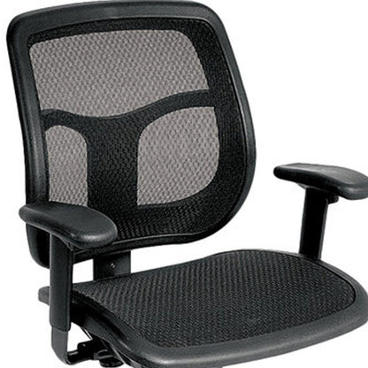 Black Adjustable Swivel Mesh Rolling Office Chair