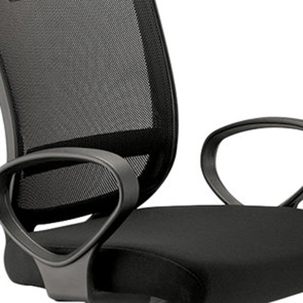 Black Adjustable Swivel Mesh Rolling Office Chair