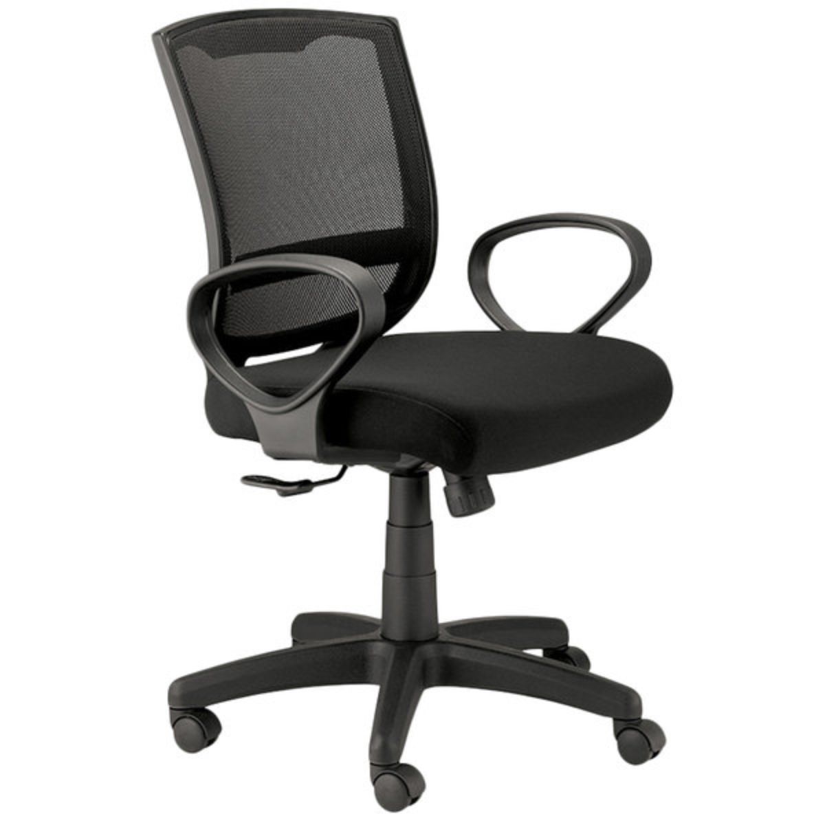 Black Adjustable Swivel Mesh Rolling Office Chair