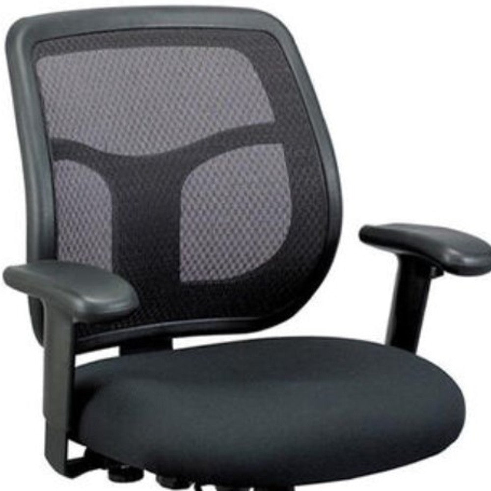 Black Adjustable Swivel Mesh Rolling Office Chair