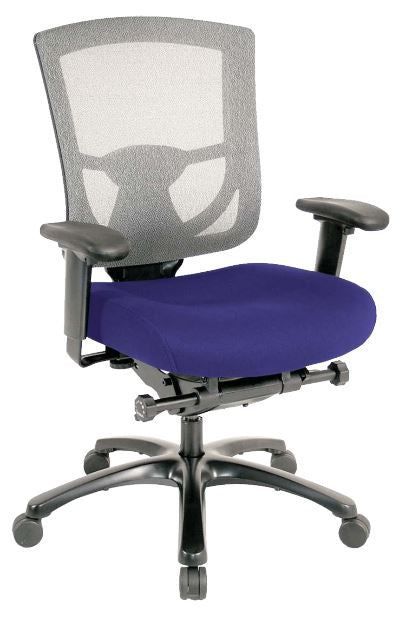 Slate Gray and Black Adjustable Swivel Mesh Rolling Office Chair