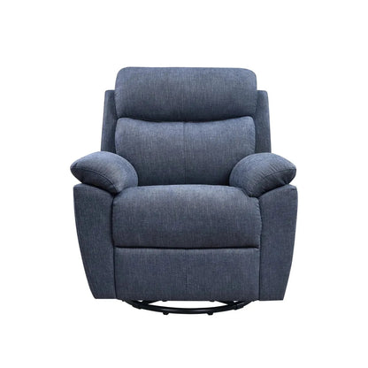 35" Blue Fabric Power Recliner with USB