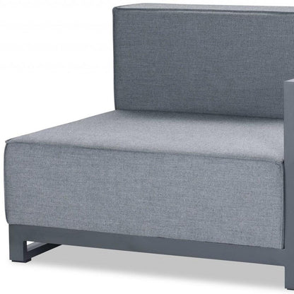 37" Gray Linen Arm Chair