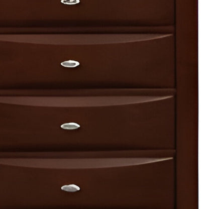 32" Espresso Wood Five Drawer Dresser
