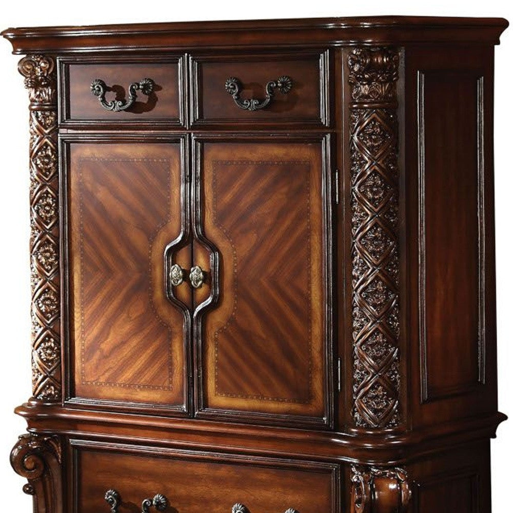 43" Brown Solid Wood Standard Chest