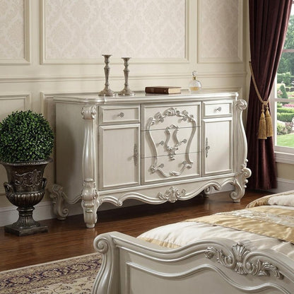 71" Solid Wood Five Drawer Dresser