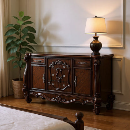 71" Solid Wood Five Drawer Dresser