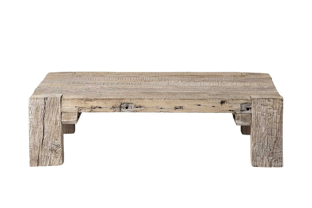 48" Natural Wood Distressed Coffee Table